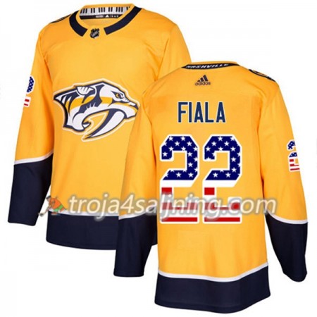 Nashville Predators tröja Kevin Fiala 22 Adidas 2017-2018 Guld USA Flag Fashion Authentic - NHL Tröjor Herr Nashville Predators tröja Kevin Fiala 22 Adidas 2017-2018 Guld USA Flag Fashion Authentic - NHL Tröjor Herr
